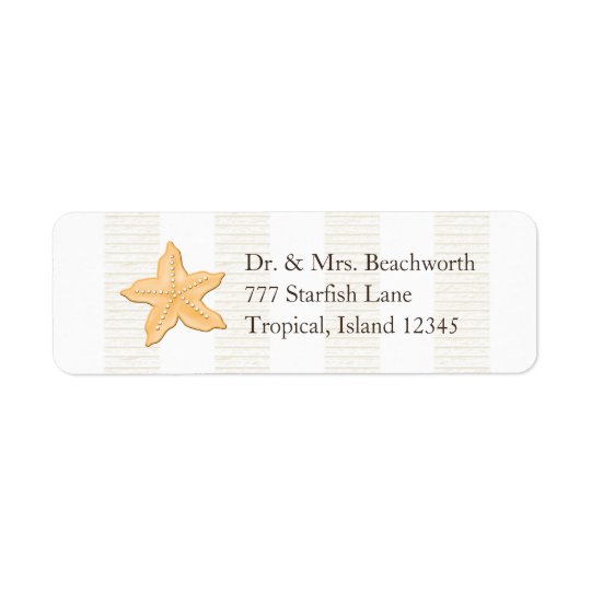 Starfish Return Address Labels Custom
