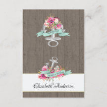 Starfish Ribbon and Lace DIY Seating Flat Card