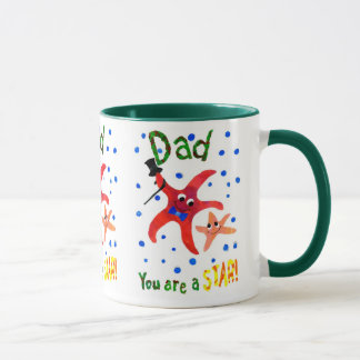 Starfish Ringer Mug, Father's Day Gift Mug