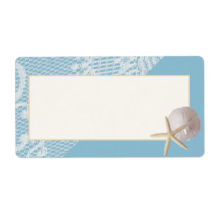 Starfish Sand Dollar and Lace Blue