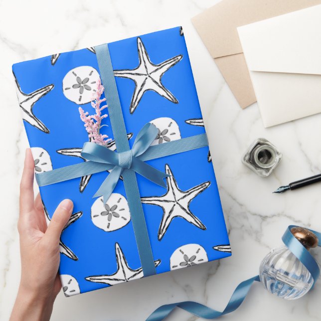 Starfish Sand Dollar Pattern Wrapping Paper (Gifting)