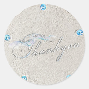 Starfish Sand Dollar Thank You Sticker