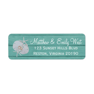 Starfish Sand Dollar Wedding Address Labels