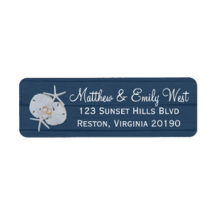 Starfish Sand Dollar Wedding Address Labels