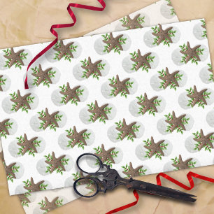 Starfish Sand Dollars Tropical Christmas Pattern Tissue Paper