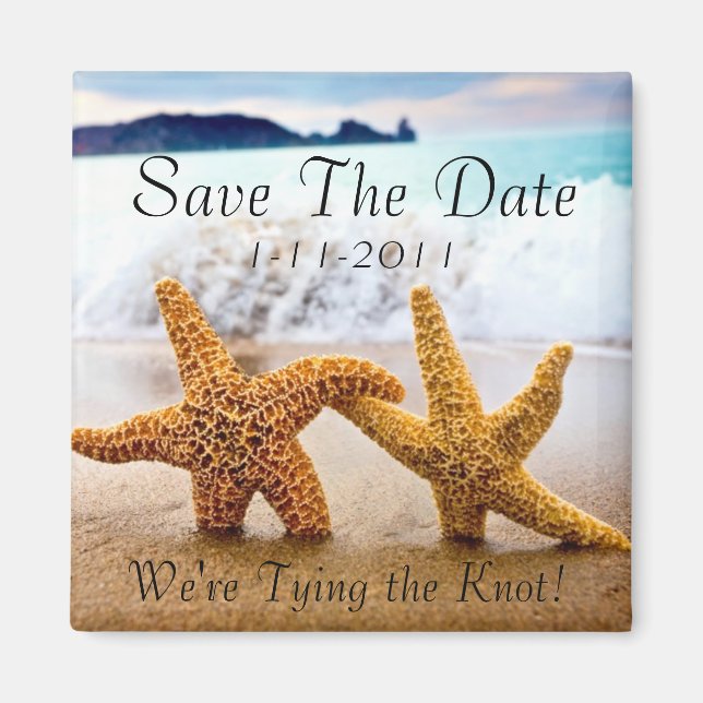 Starfish Save The Date Magnet (Front)