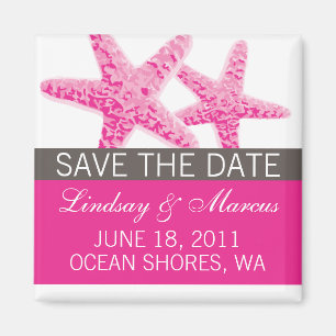 Starfish Save the Date Magnet