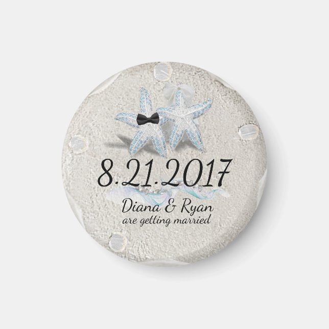 Starfish Save the Date Magnet (Front)