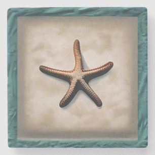 Starfish Sea Life Beach Ocean Art Decor Stone Coaster