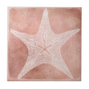 Starfish - Sea Star in Coral Peach Tile