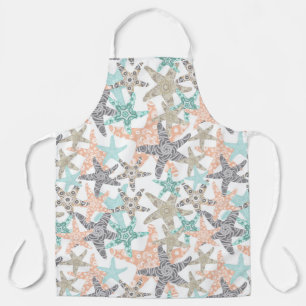 Starfish Seamless Pattern Apron