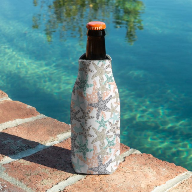 Starfish Seamless Pattern Bottle Cooler (In Situ Pool)