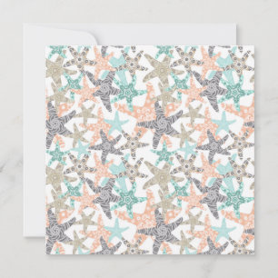 Starfish Seamless Pattern Holiday Card