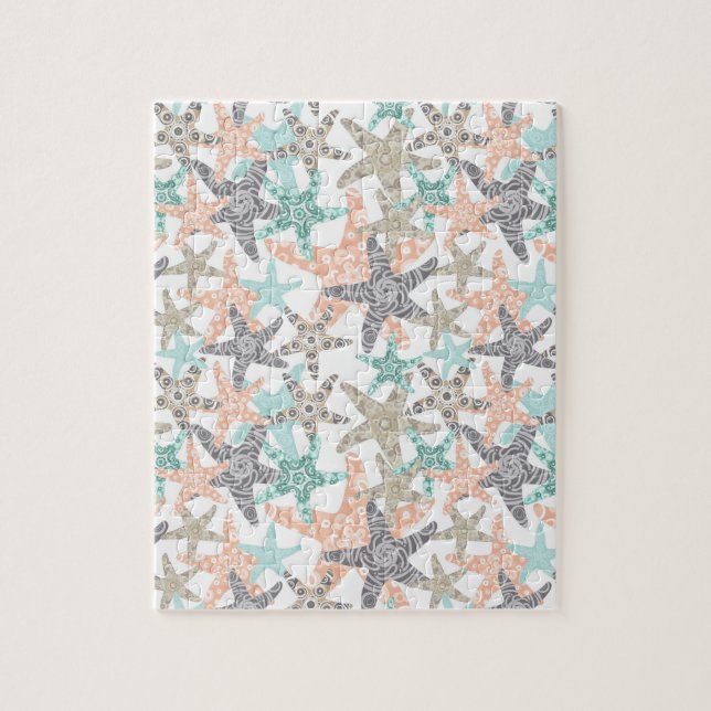 Starfish Seamless Pattern Jigsaw Puzzle (Vertical)