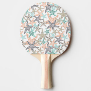 Starfish Seamless Pattern Ping Pong Paddle