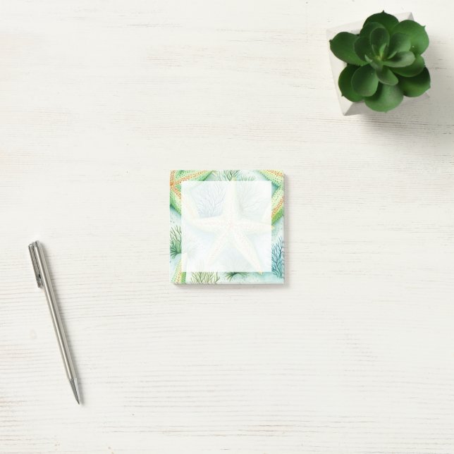 Starfish Seamless Pattern Post-it Notes (Office)