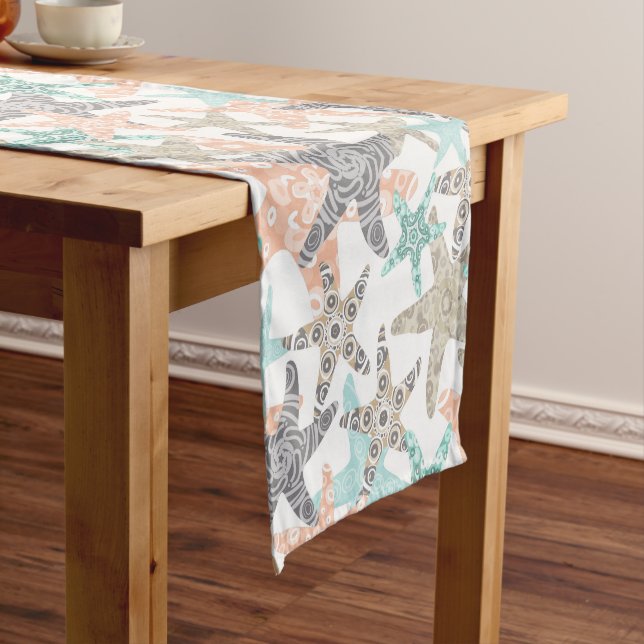 Starfish Seamless Pattern Short Table Runner (In Situ)