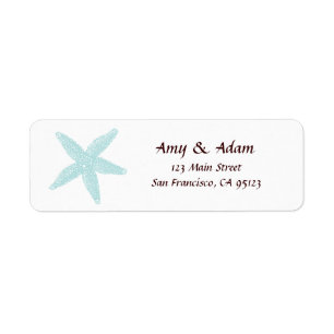 Starfish Seashell Return Address Label