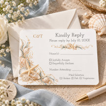 Starfish Seashell Seaside Coastal Wedding