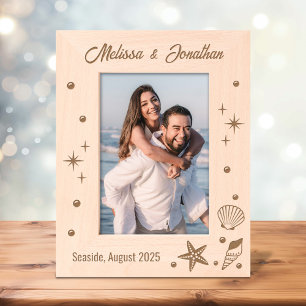 Starfish Seashells and Pearls 5x7 Etched Frames