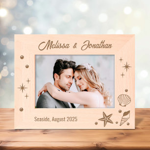 Starfish Seashells and Pearls 7x5 Etched Frames