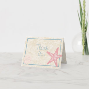 Starfish Seaside Thank You Card