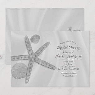 Starfish & Shells Beach Bridal Shower or Wedding Invitation
