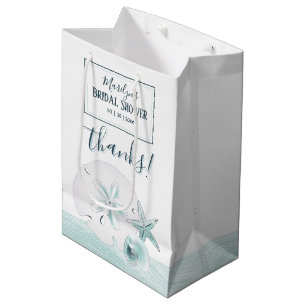 Starfish Shells Modern Elegant Beach Wedding Party Medium Gift Bag
