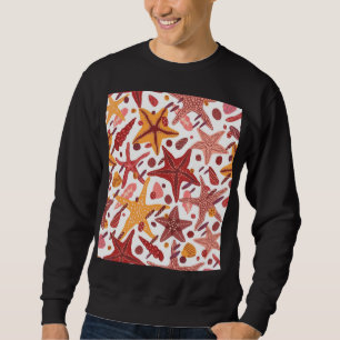 Starfish Shells: Scandinavian Sea Pattern Sweatshirt