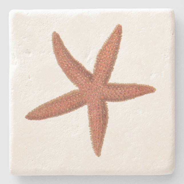 Starfish - Sherman Denton Fish Lithograph Stone Coaster (Front)