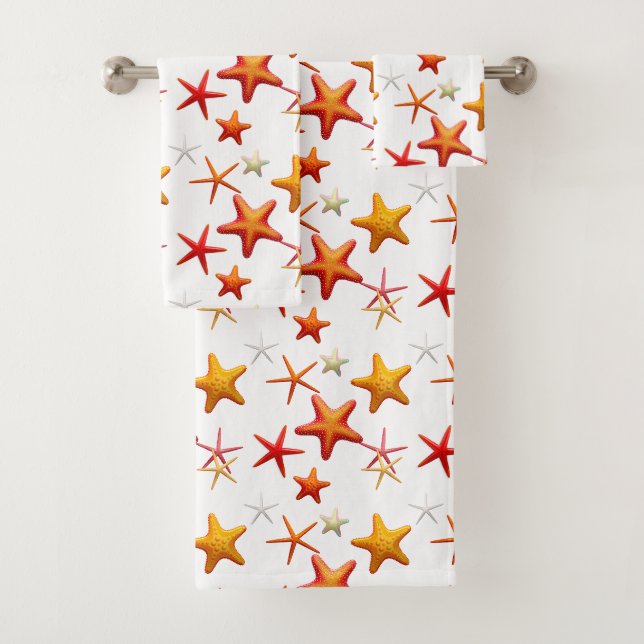 Starfish Simple Modern Bath Towel Set (Insitu)