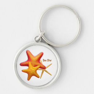 Starfish Simple Modern Personalised Key Ring