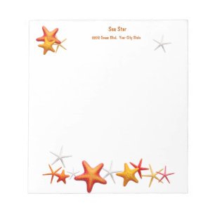 Starfish Simple Modern Personalised Notepad