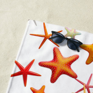 Starfish Simple Personalised Beach Towel