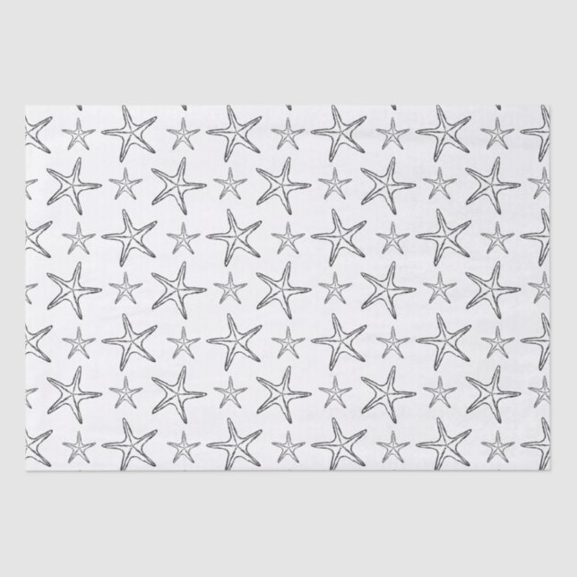 Starfish Sketch Custom  Tissue Paper (Front)