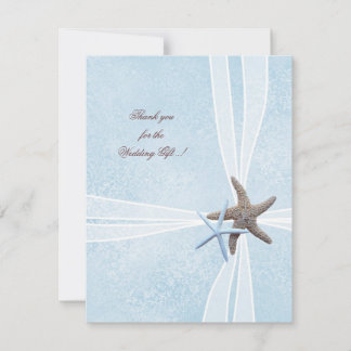 Starfish Small Wedding Thank You Cards