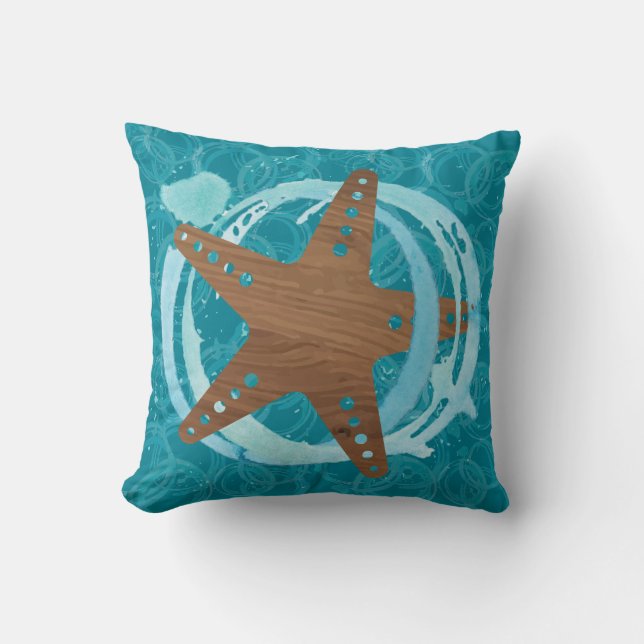 Starfish Splash Pillow (Front)
