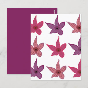 Starfish Stapelia Flower Cactus Postcard