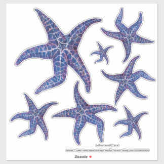 Starfish Stickers - BLUE