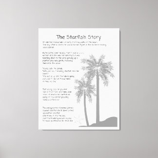 Starfish Story, Starfish Thrower, Starfish Poem Canvas Print