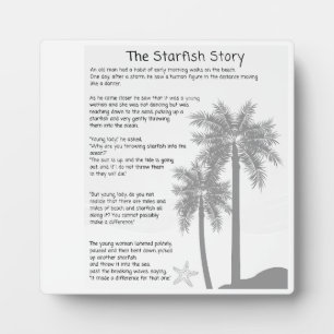 Starfish Story, Starfish Thrower, Starfish Poem Plaque