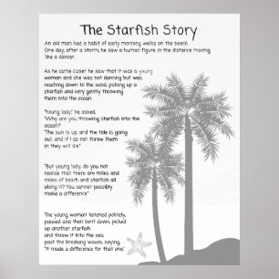 Starfish Story, Starfish Thrower, Starfish Poem Poster