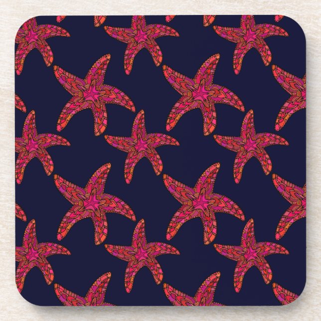 Starfish Style Pattern Coaster (Front)