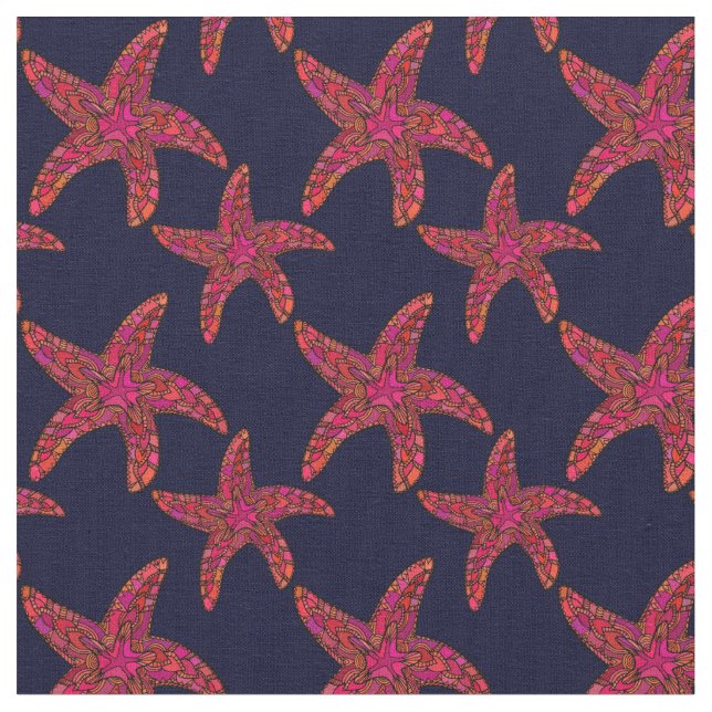 Starfish Style Pattern Fabric (Close Up)