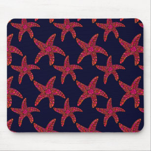 Starfish Style Pattern Mouse Mat