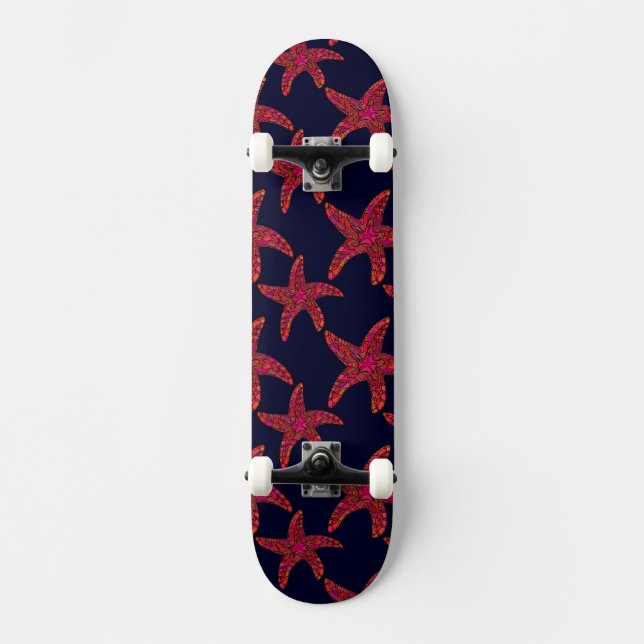Starfish Style Pattern Skateboard (Front)