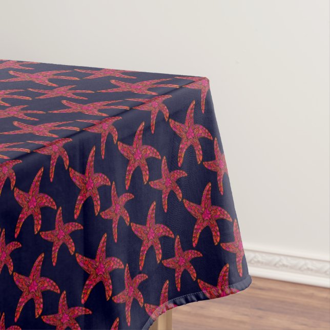 Starfish Style Pattern Tablecloth (In Situ)