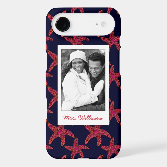 Starfish Style Pattern | Your Photo & Name Case-Mate iPhone Case (Back)