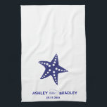 Starfish Tea Towel, Kitchen Towel for Wedding Gift<br><div class="desc">This sweet personalised kitchen towel is perfect for a wedding gift or housewarming gift.</div>