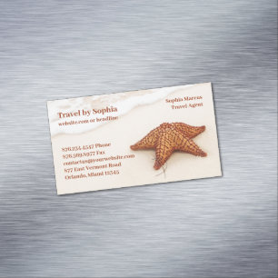 Starfish Travel Agency Magnetic Business Card